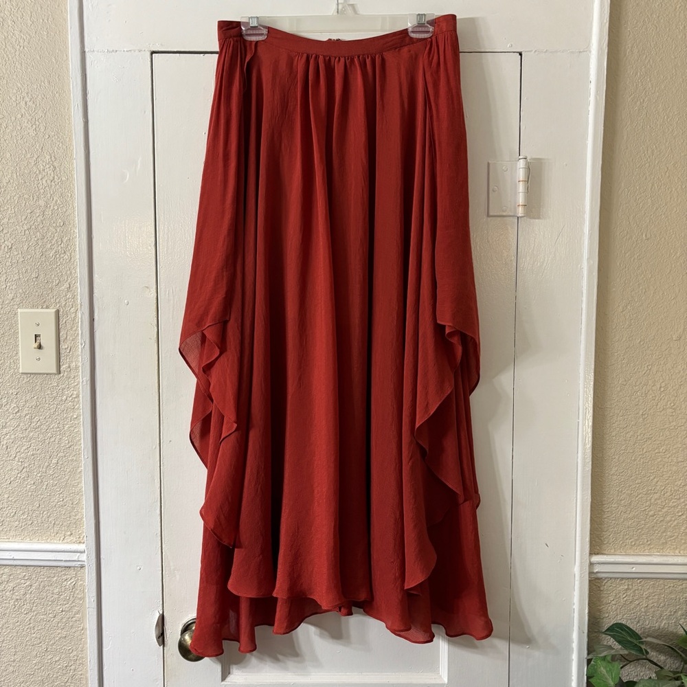 Tasha Polizzi Long Midi Flowy Skirt